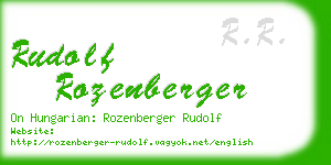 rudolf rozenberger business card